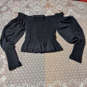 Allsaints Black Lara Top sz 2